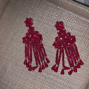 Duchess earrings, Rasberry